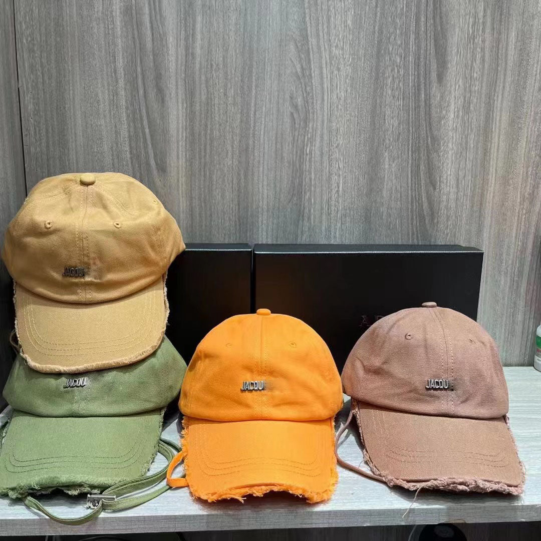 Women&#039;s Summer Fashion Designer Ball cap Men&#039;s Candy Outdoor Vacation Sports Metal Letter Printing Hat Eaves Worn Out Craft casquette