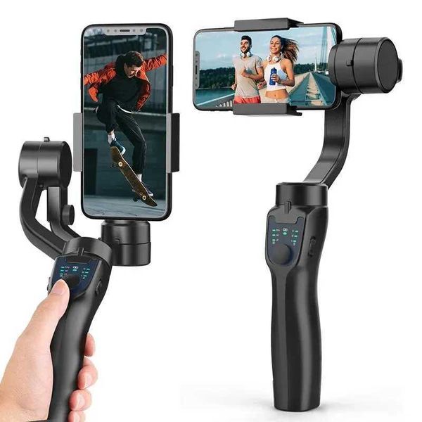 Stabilizers QAML F8 Handheld 3-axis Universal Joint Phone Stand Anti Vibration Video Recording Stabilizer Suitable for iPhone Smartphones CL