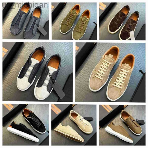 Casual Shoes designer shoes trainer sneaker luxurious men leather shoe business casual social wedding party leather lightweight chunky sneak