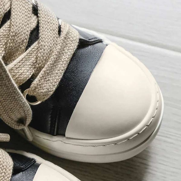 Thick soled men&#039;s leather br ead bo ard shoes, casual versatile - suitable for both men and women