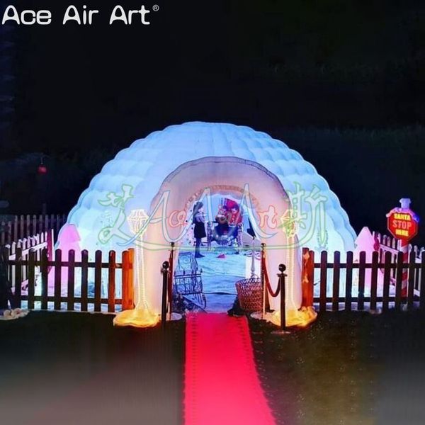 Colorful LED Dome Tent with Single Door - Perfect for Trade Shows, Festivals, and Outdoor Gatherings
