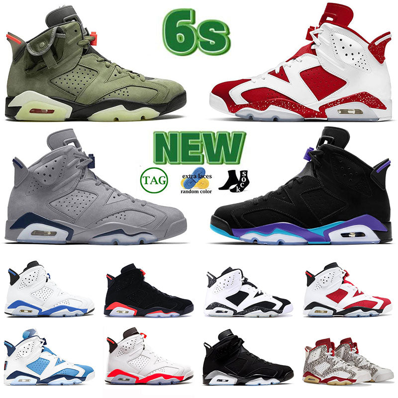 designer Aqua mens womens 6s basketball shoe Jumpman 6s Gold Hoops Hare Cactus Jack Donda West Infrared White Black Infrared Casual Fashion Sneakers