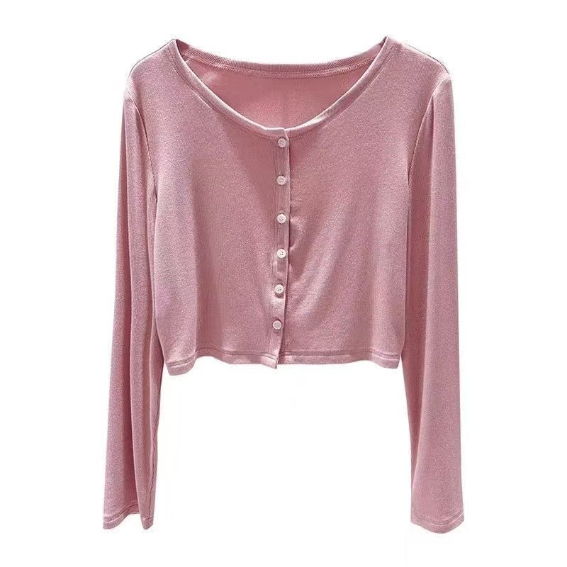 K1170 Gray sunscreen cardigan for women 2025 summer outerwear suspender skirt shawl outerwear ice silk shirt versatile coat