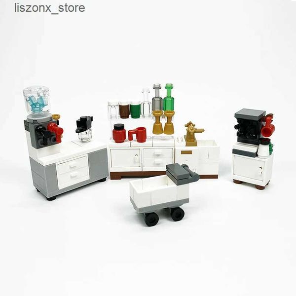 Blocks MOC Blocks Parts for Children DIY Toys Accessories City Building Bricks House Furniture Kitchen Set for Kids Educational Gifts L24091