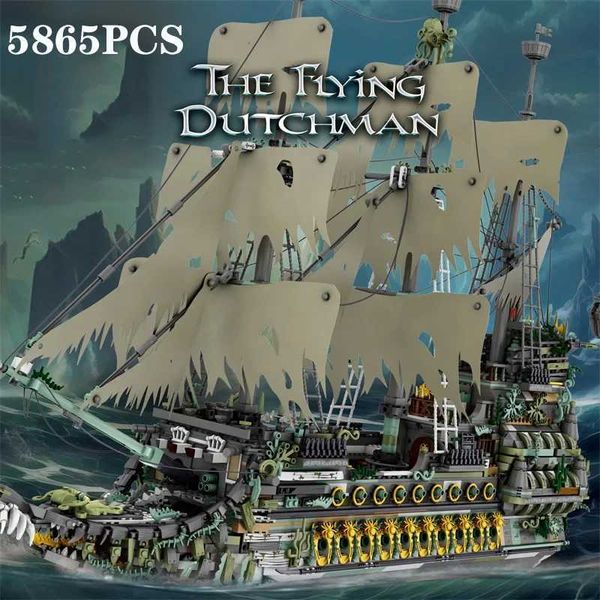 Blocks 5865 Flying Dutchman Pirate Ship Building Blocks Ghost Ship Model Building Blocks Assembly DIY Toys Childrens Birthday GiftsY241112A8