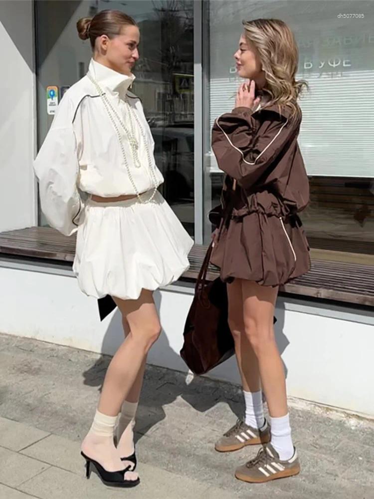 Women&#039;s Tracksuits Yomesuger Jogger Casual Sporty 2 Piece Set Women Patchwork Cuffs Full Sleeve Zip Crop Jacket Shorts Daily Street Matching