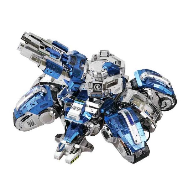 3D Puzzles MMZ MODEL MU 3D Metal Puzzle Model Star Craft 2 Siege Tank DIY 3D Laser Cut Assemble Jigsaw Toys decoration GIFT For Adult H24111