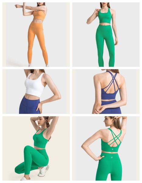 UU-1328 Yoga Bra Athletic Wear Women High Waist Seamless Gym Tracksuit Fitness Workout Outfits