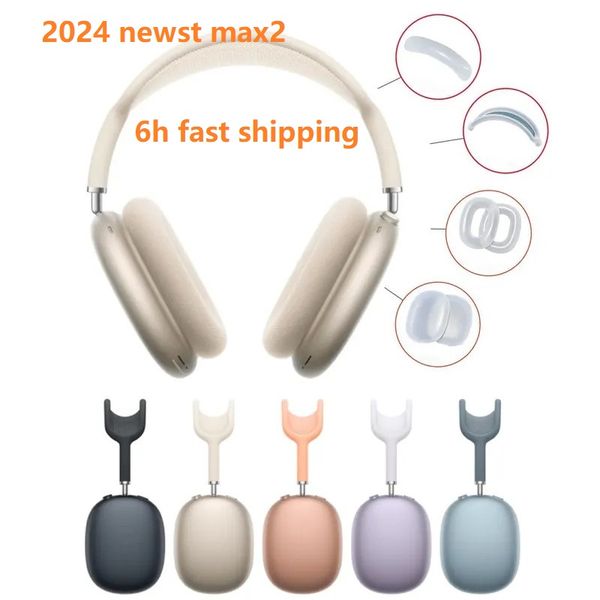 2024 newst For Airpods Max 2 Headband Earphones Headphone Accessories Transparent TPU Solid Silicone Waterproof Protective case AirPod Maxs