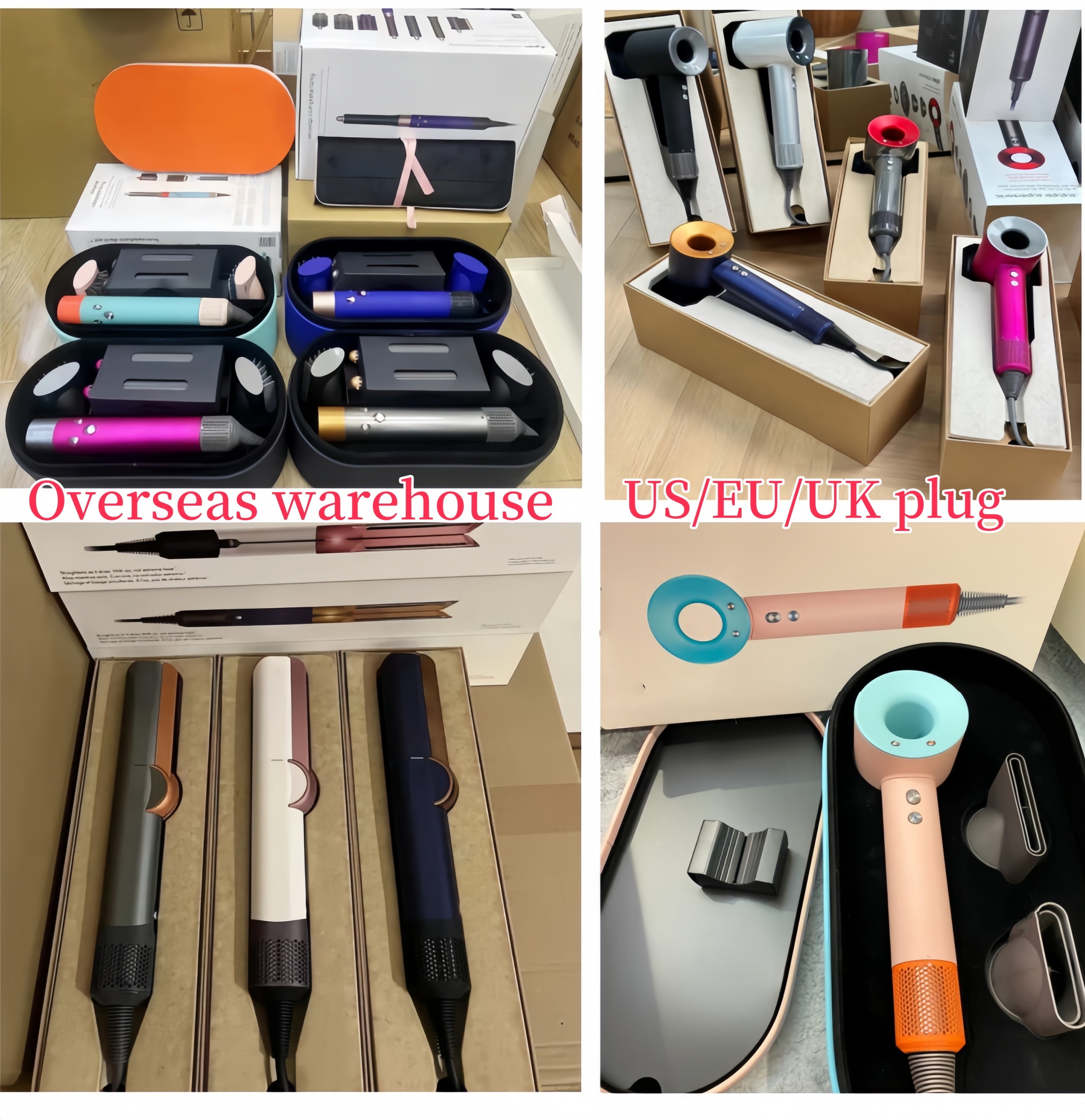 5-in-1 Negative ion US UK EU plug automatic curling iron hair dryer styling tool product comb professional salon