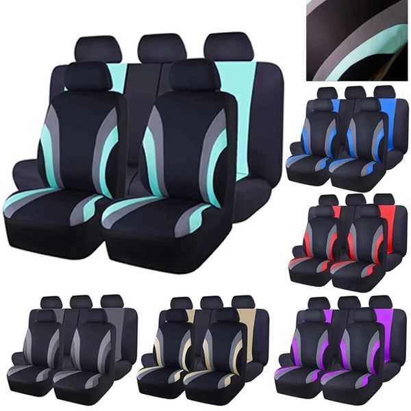 Luxurious Durable Sports Car Seat Covers - Premium Polyester Fabric Perfect Fit for Cars and SUVsT250108