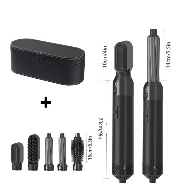 2024 New Dryer 5 in1 Curg Iron Straier With ghtenHair Brush Hairdryer Fore Dryr Hair Multi Styler