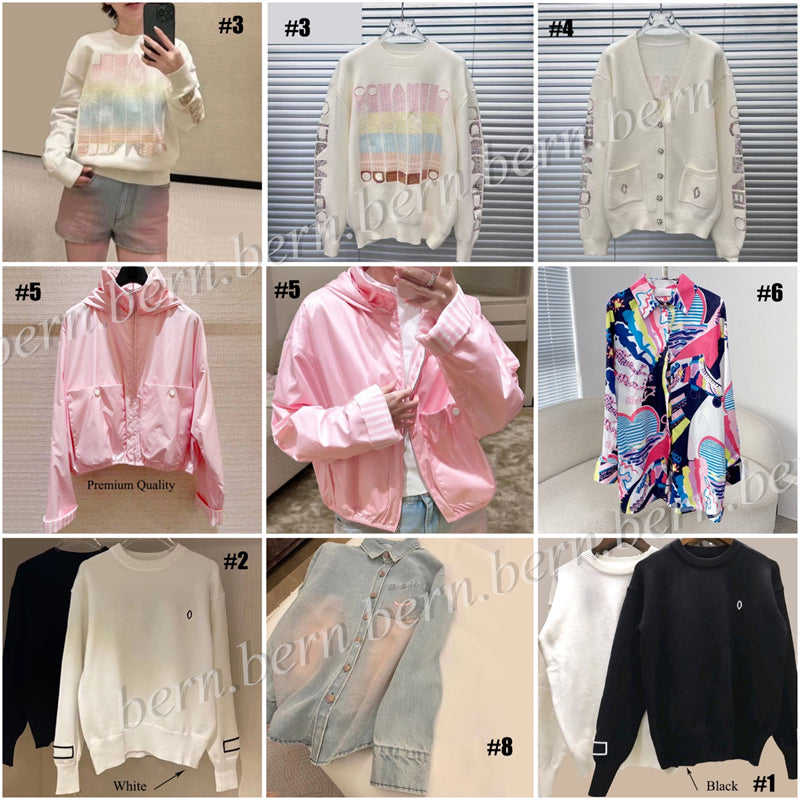 Premium-Good Quality Brand Fashion Women&#039;s Outerwear Jacket Tops Vest Skirt Printed Shirt