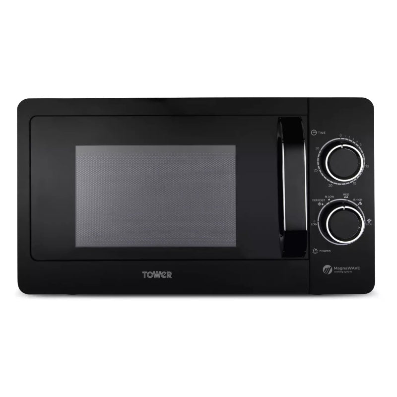 Tower T24042BLK Manual 800W Solo Microwave 20L - Black