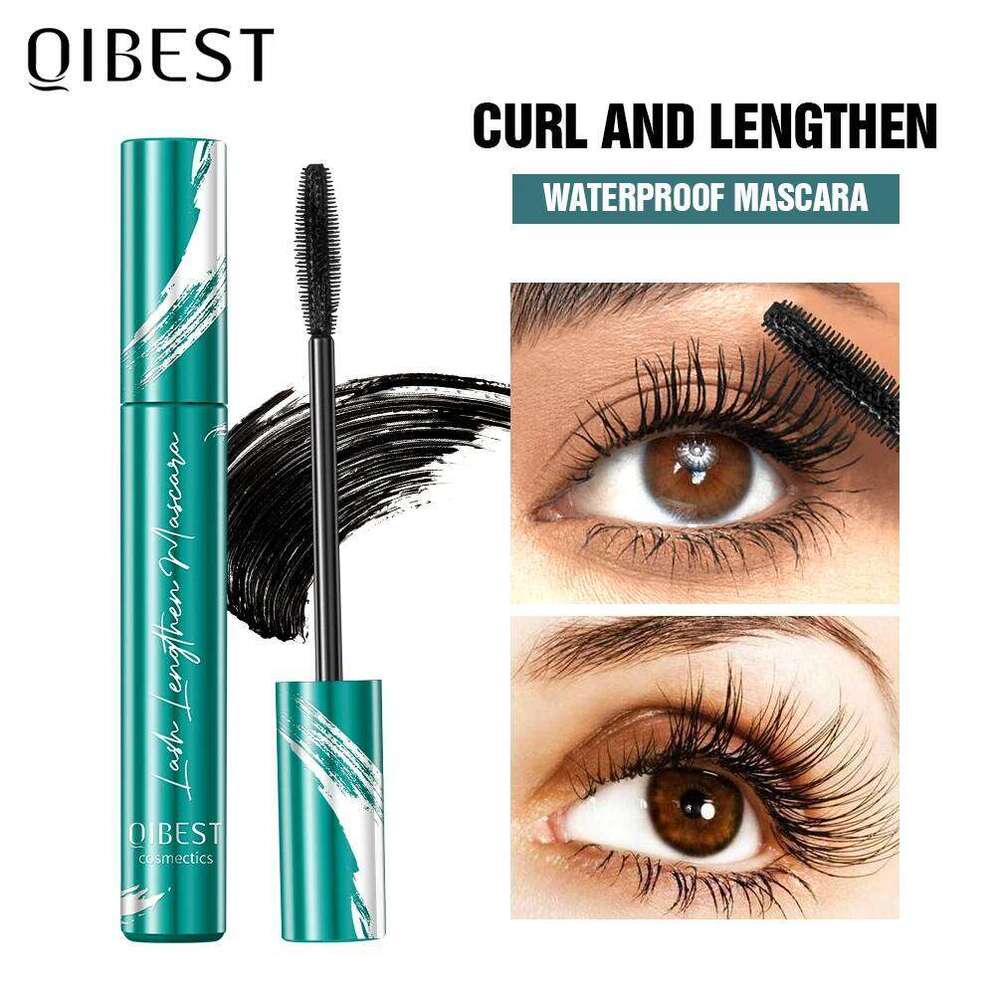 QIBEST 4D Waterproof Curl Natural Thick Eyelash Lengthening Long Lasting Black Mascara Eye Cosmetic Tools X250722