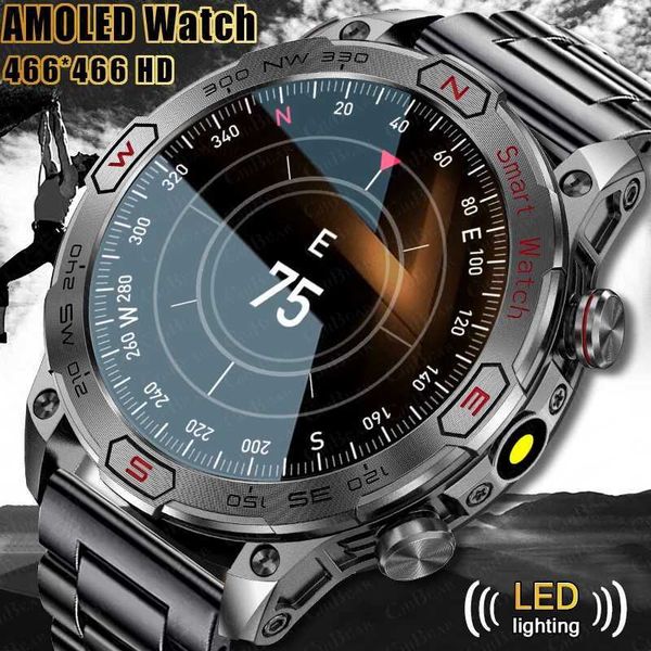 2024 New True AMOLED Smart Watch for Men with 450mAh Battery Fitness Tracker IP68 Waterproof Call Smart Watch Y241114