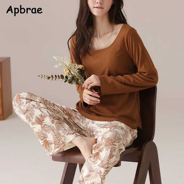 Winter Darlon Women Pajamas Simple Style Sleepwear Soft Warm Loungewear Round Collar Pijamas Long Sleeve Home ClothesC241213