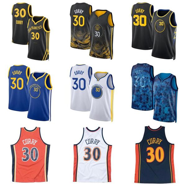 Basketball Jerseys Stephen Curry jersey 2023-24 black yellow white blue fans city jersey Men Youth S-XXL