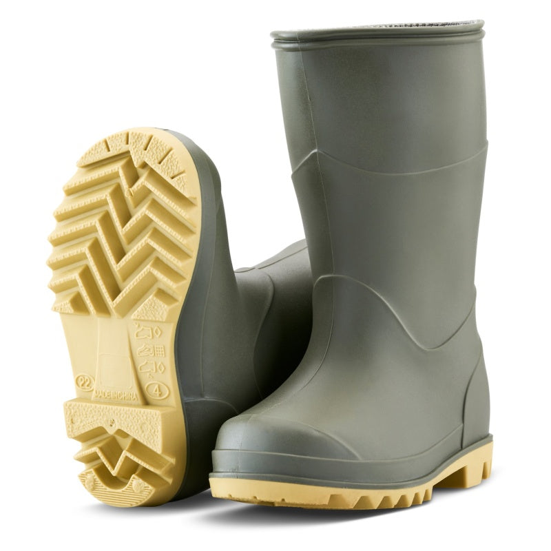 Grubs Berwick Youth Wellington Boots - Green - Childrens 4