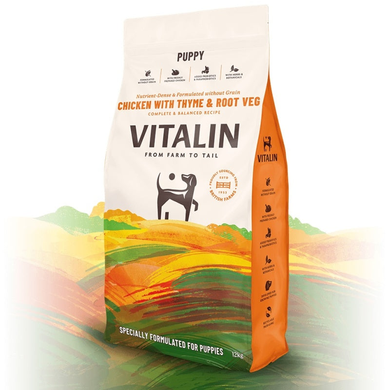 Vitalin Grain Free Puppy Food Chicken With Thyme and Root Veg - 2kg