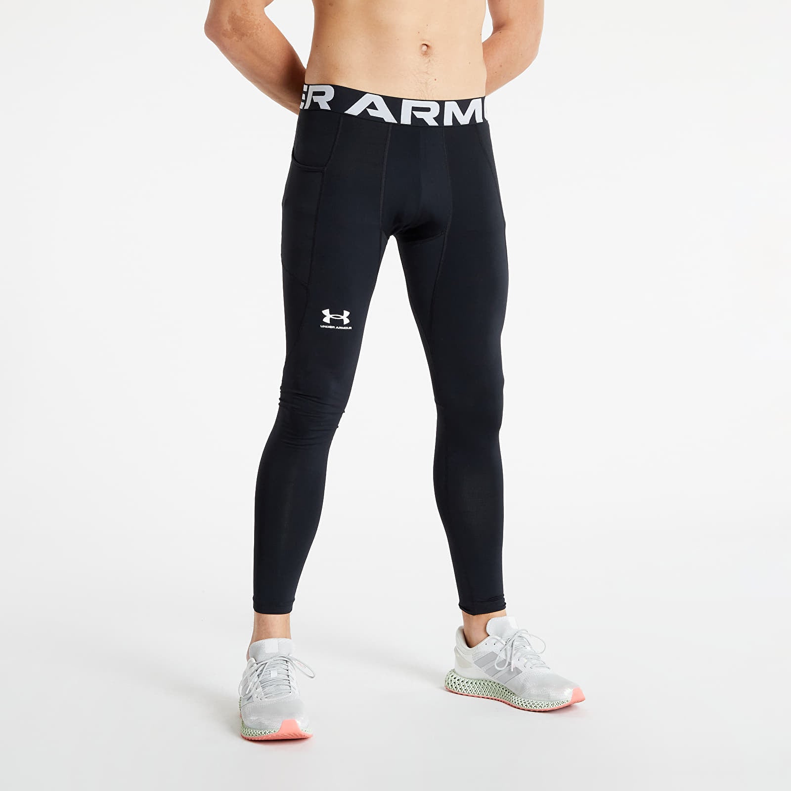 Housut Under Armour Cg Armour Leggings Black- White XXL