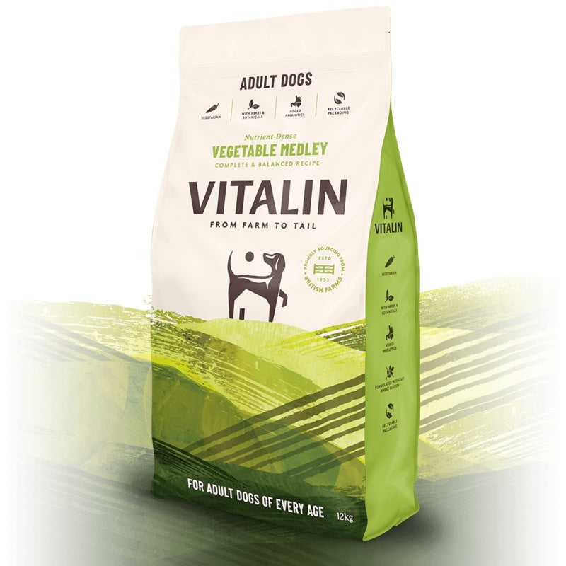 Vitalin Adult Dog Food Vegetable Medley - 12kg