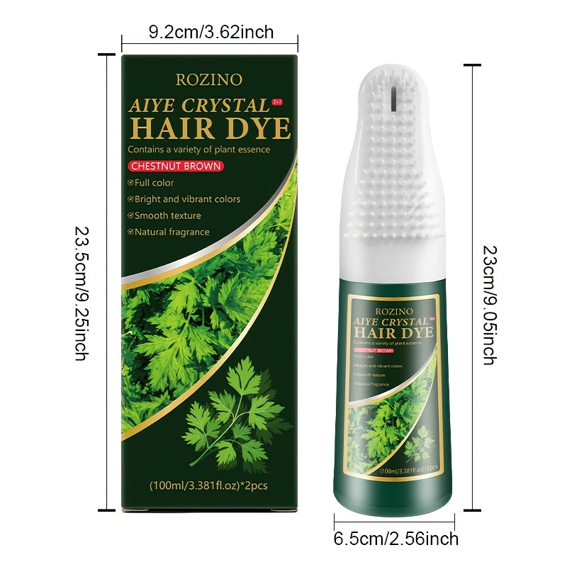 TEMU Rozino Dark Brown Hair Dye Shampoo Permanent For Men And Women, Instant Hair Dye Shampoo Covers Grey Hair And Beards, Lasting For 90 Days ,