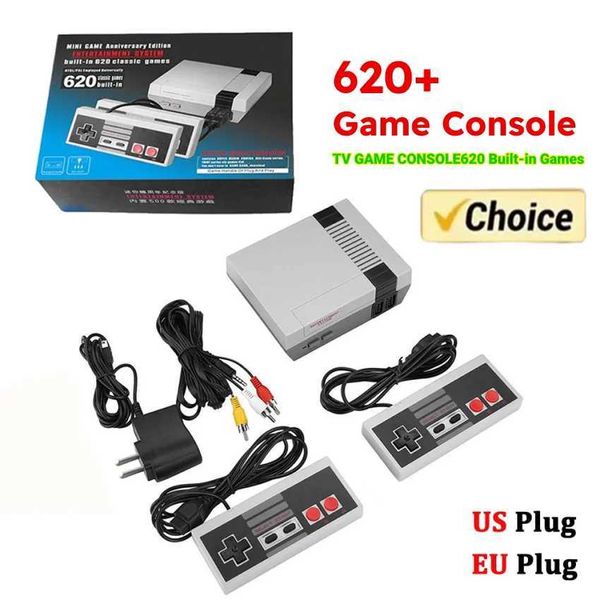 Mini TV handheld home entertainment video game console AV output retro built-in 620 classic games dual game board game player Y240926