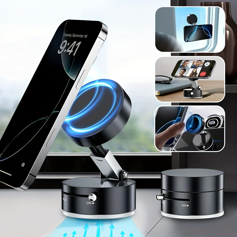 TEMU Upgraded Vacuum Magnetic Car Phone Holder 360° Reinforced 96lbs Ultra Suction Cup Phone Mount For Cell Phone Holders For Your Car-gym-mirror