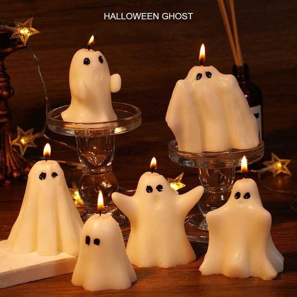 Candles Handmade Halloween ghost scented candles lavender scented single can design irregular shape holiday aromatherapy candles CL241223