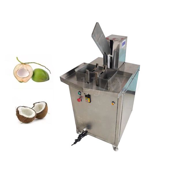 Easy To Use Stainless Steel Fresh Green Coconut Cutting Half Juice Extractor Huge Coconut Cutting Machine