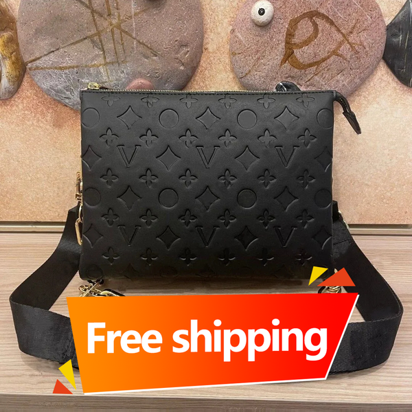 10A Genuine Leather Designer Bag Coussin PM Shoulder Bags Crossbody Gold Chain Totes Handbag Purse Pouch Wide Reovable Straps Wallets 3 Insi