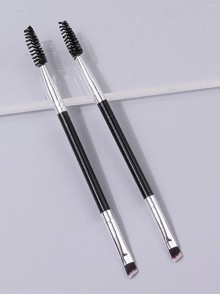 Makeup Brushes 2IN1Double-ended Eyebrow Eyeer Brush For Women Tools Eyelashes Lash Curl Spiral Angled Brow Powder