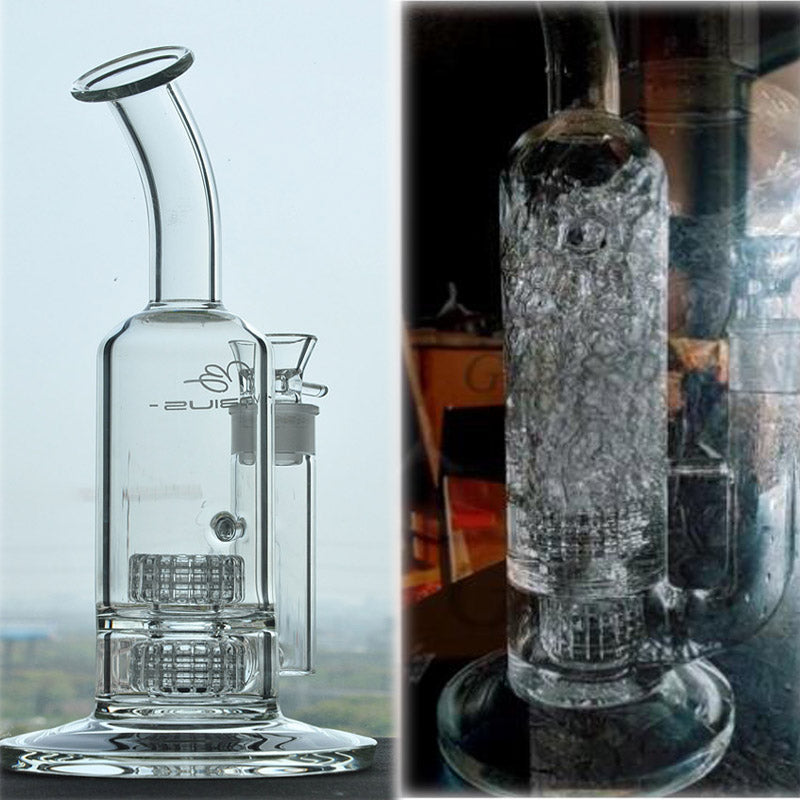 Mobius glass bong hookahs Matrix Perc glass Water bongs Smoking water pipes Bubbler Stereo Recycler dab rigs with 18mm Joint