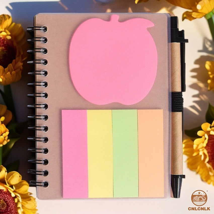 Spiral Bound Laptop A6 With Detachable Adhesive Sticky Note Paper, 6 Books, 25 Sheets Each, Suitable For Business And Office Supplies