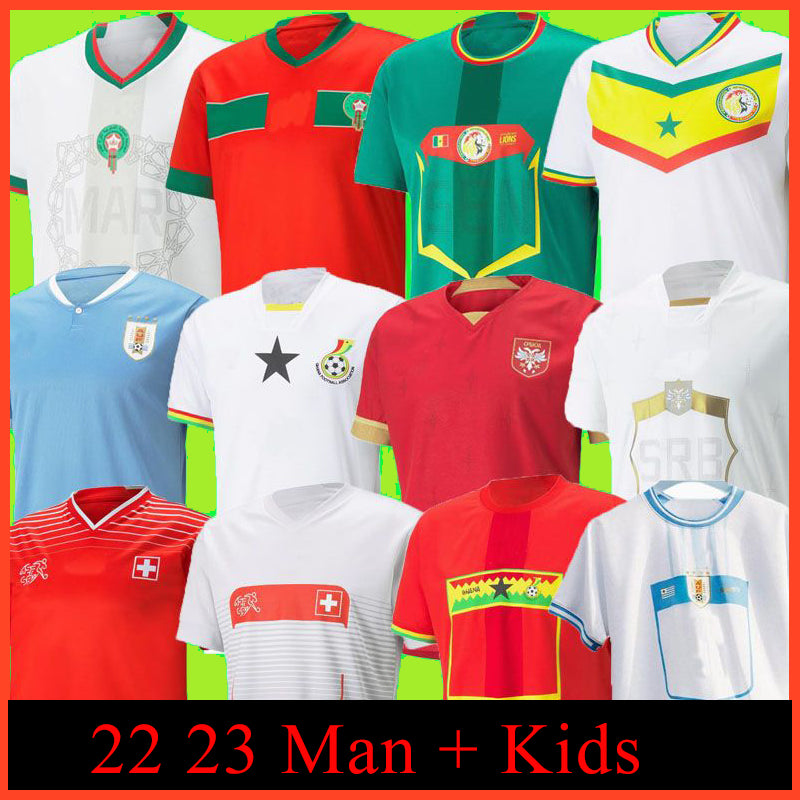2022 2023 designer Morocco soccer jersey Senegal MANE Hakimi Ghana 22 23 Switzerland KOULIBALY maillot Serbia football uniforms shirts VLAHOVIC MITR