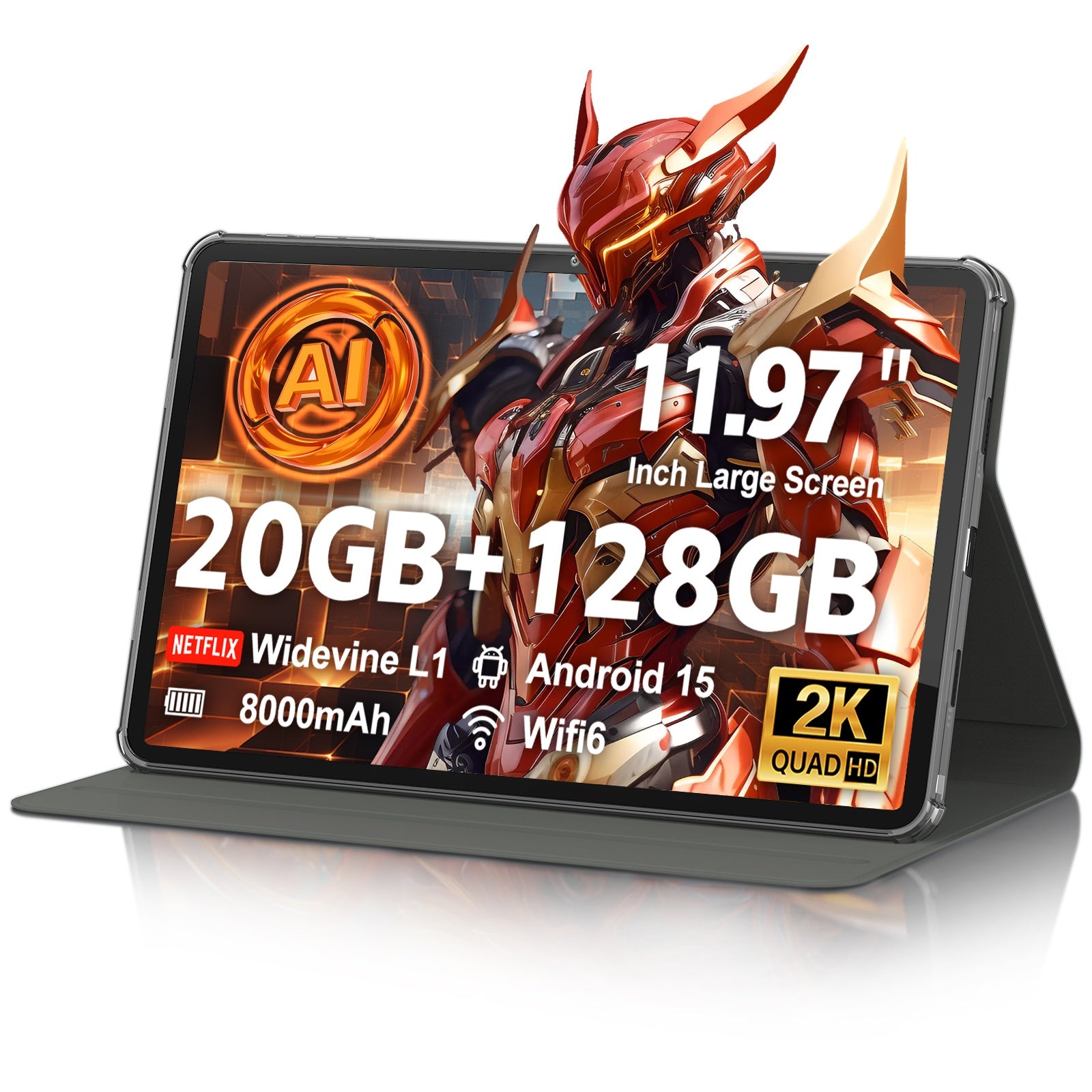 TEMU 2025 15 Tablet, 12 Inch With 20(6+14)gb And 128gb Rom, Expandable Up To 1tb, Tablets Is 5g Wifi 6, Ai Soc, It Features An -core Processor, A