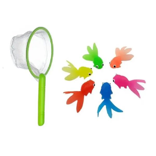 7pcs Baby Bath Toys Set with Fishing Net Water Bathtub Play Swimming Pool Games Gift for Kids Toddler Birthday Party 250113