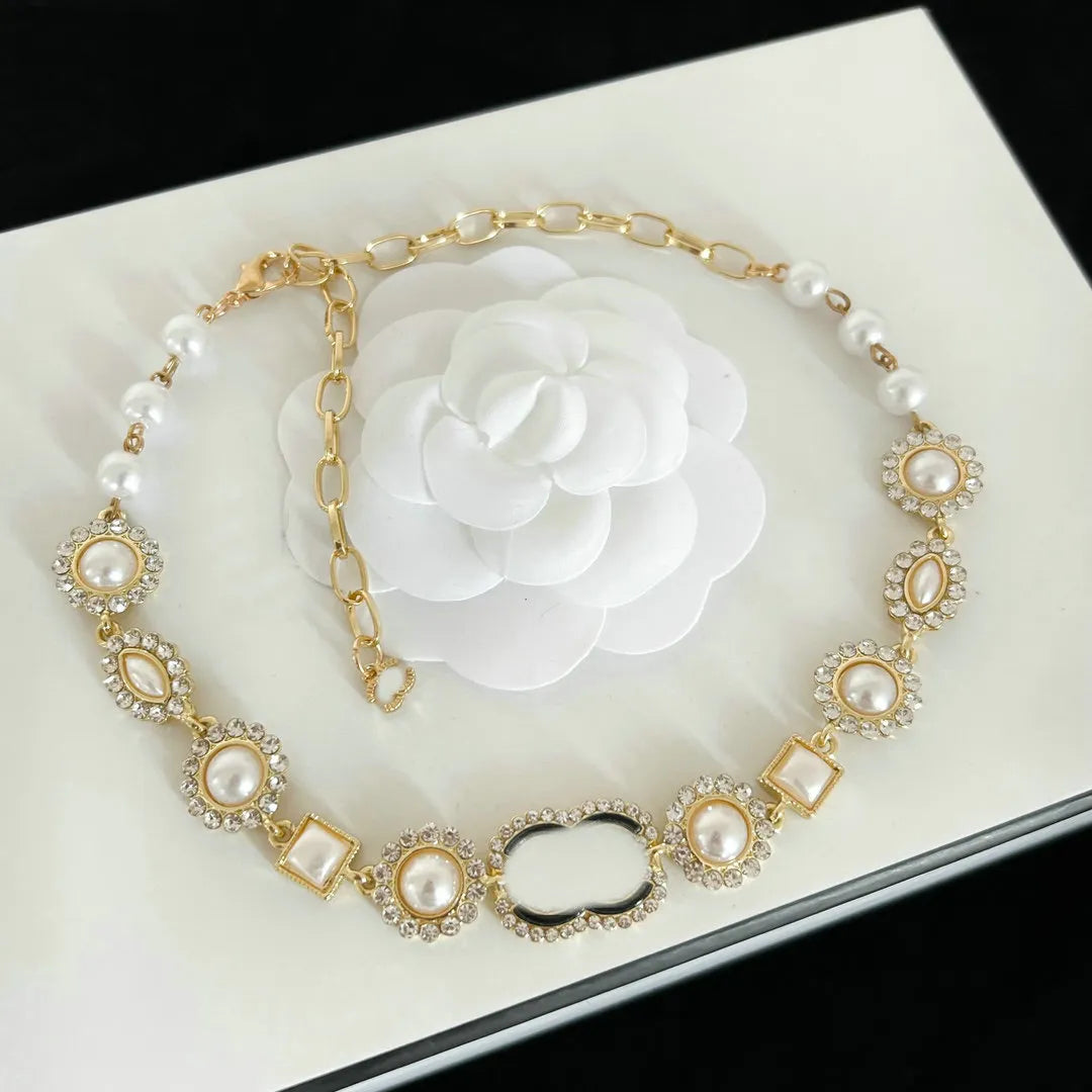 2024 new Women Necklace Choker Chain Letter 18K Gold Plated Tassel Necklaces Designer Necklace Pendant Jewelry Accessories