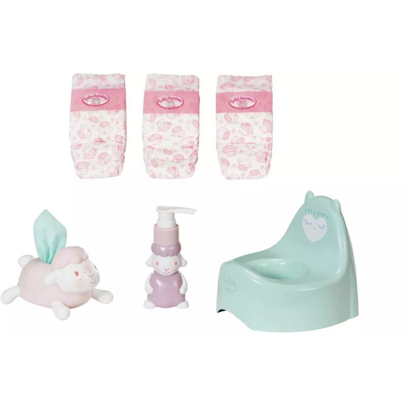 Baby Annabell Dolls Potty Set In Pink-Blue