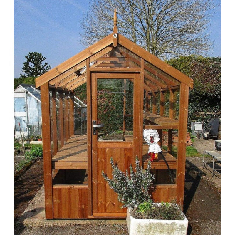 Swallow Robin 5ft 8 Wide Wooden Greenhouse - 1720 x 1920mm 5ft 8 x 6ft 4 - Oiled