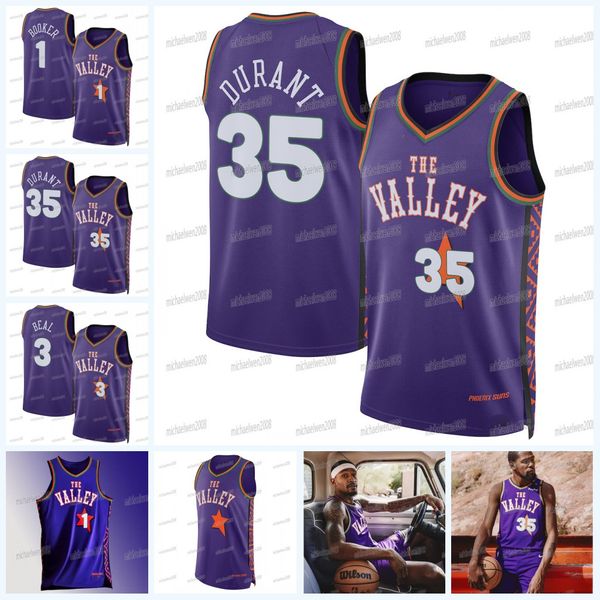 Suns 2024 25 City Basketball Jersey Phoenixs 35 Durant 1 Booker Bradley Beal Bol Bol Tyus Jones Oso Ighodaro Monte Morris Jalen Bridges Cust