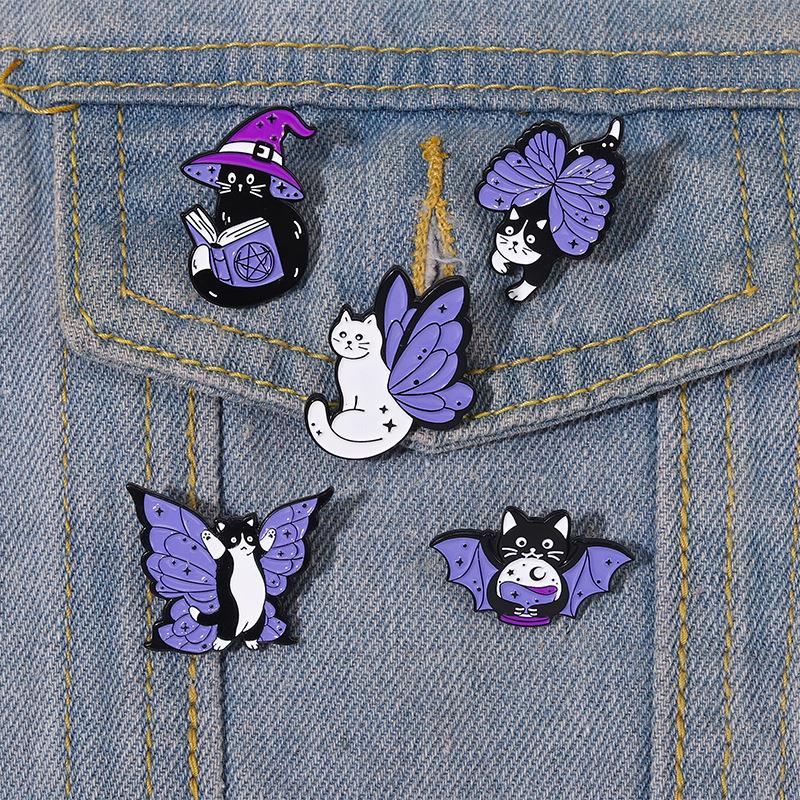 childhood halloween witch tarot animals enamel pins Cute Anime Movies Games Hard Enamel Pins Collect Cartoon Brooch Backpack Hat Bag Collar Lapel Ba