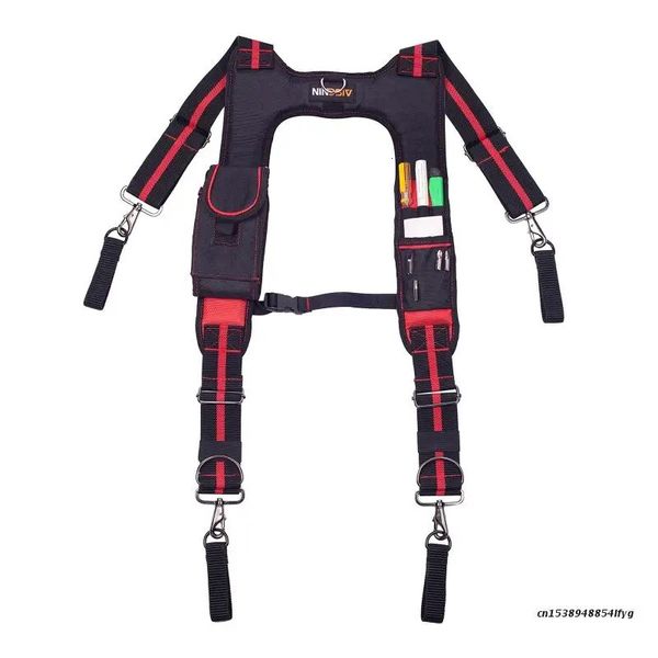 Tool Belt Suspenders Heavy Duty Electrician Electricians Bag Magnetic 240108