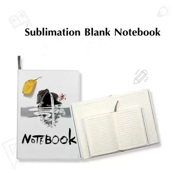 Sublimation A5 A6 A4 Notepads PU Leather Cover Soft Surface Notebook Hot Transfer Printing Blank DIY Gifts