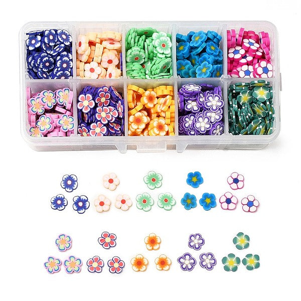 110g 10 Styles Handmade Polymer Clay Cabochons