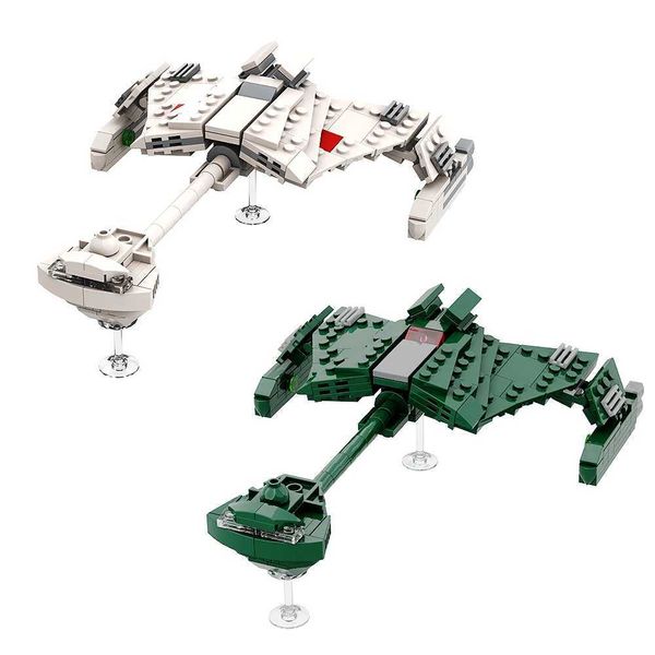 Gobricks MOC Klingons D7 Battles Cruisered Model Building Block Educational Toys Set Spacecraft Brick For Kid Birthday Gift Z250211
