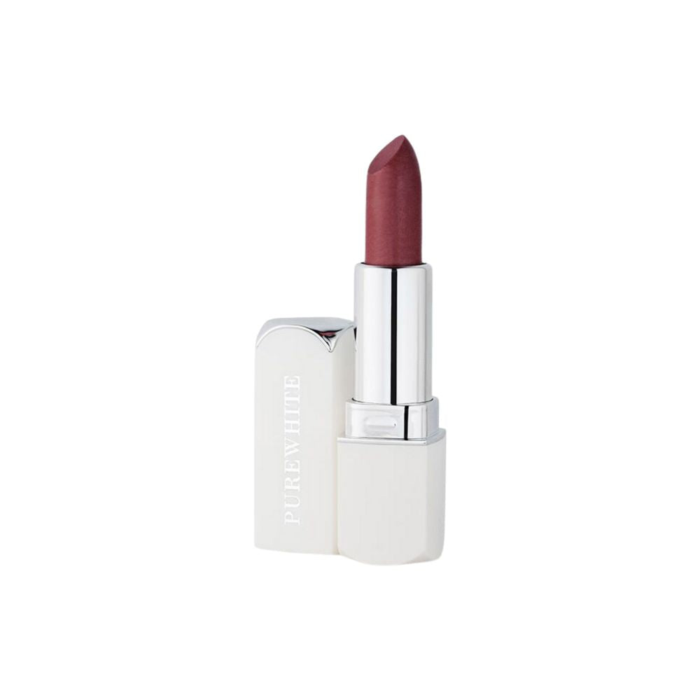 Pure white cosmetics Purey Inviting Satin Cream Lipstick, Dyb Blommefarvet (3,90 g)
