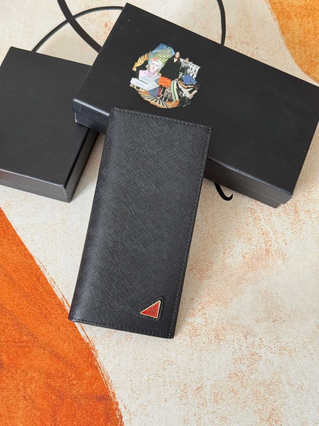 Men Wallet Folding Card Holder New Style Women Tote Bag Top Leather Black Leather European Trendy Long Thin Fashion Cardholder Combo Comes with Box