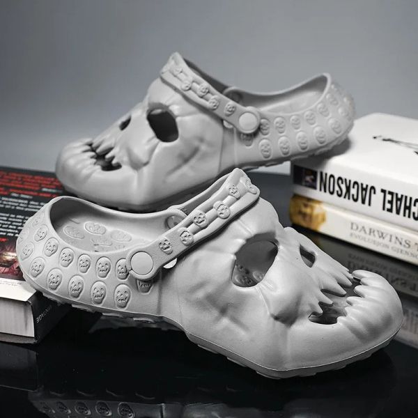 Skull New Design Garden Shoes Men Sandals 2024 Summer Outdoor Fun Novelty Slide Thick Sole Platform Beach Non-slip Women Sandal